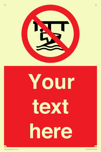 Custom Do not use watercraft in the vicinity of piers